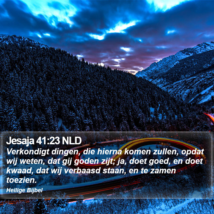 Jesaja 41:23 NLD Bible Study