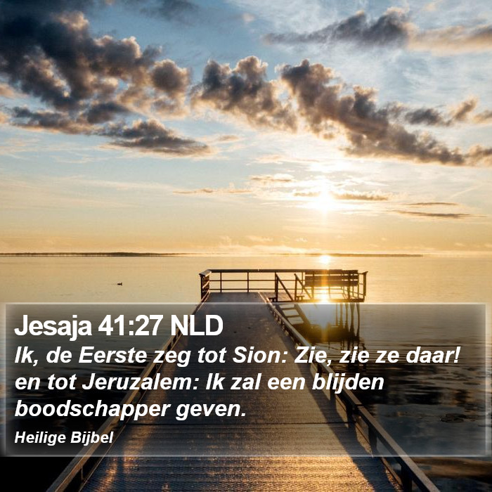 Jesaja 41:27 NLD Bible Study