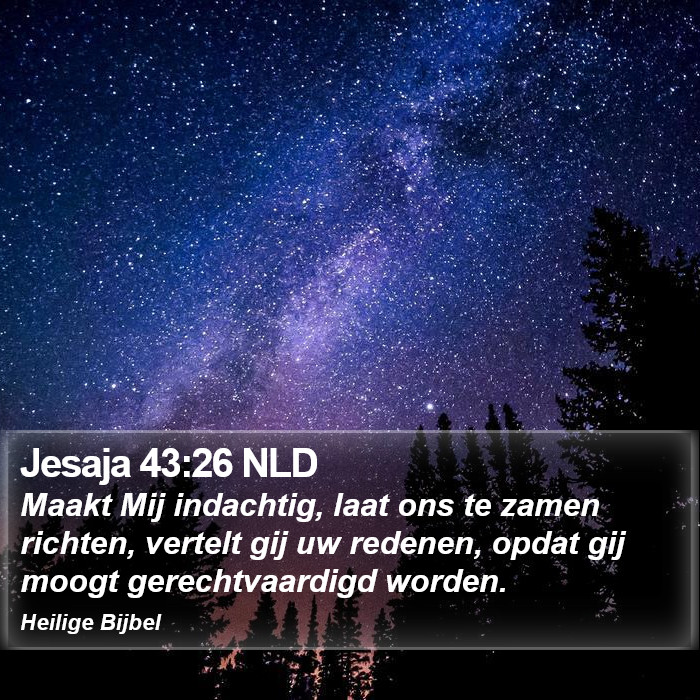 Jesaja 43:26 NLD Bible Study