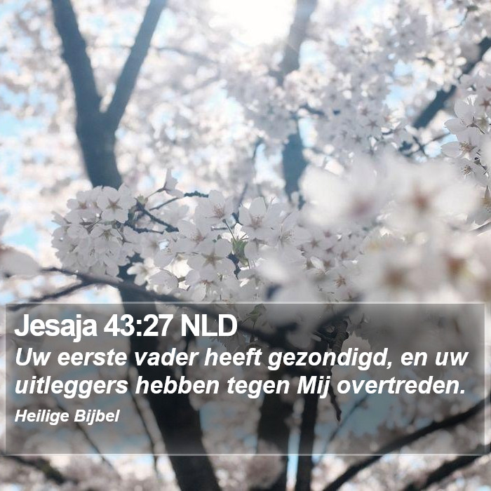 Jesaja 43:27 NLD Bible Study