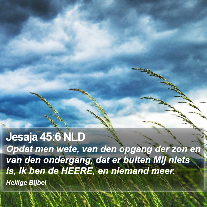 Jesaja 45:6 NLD Bible Study