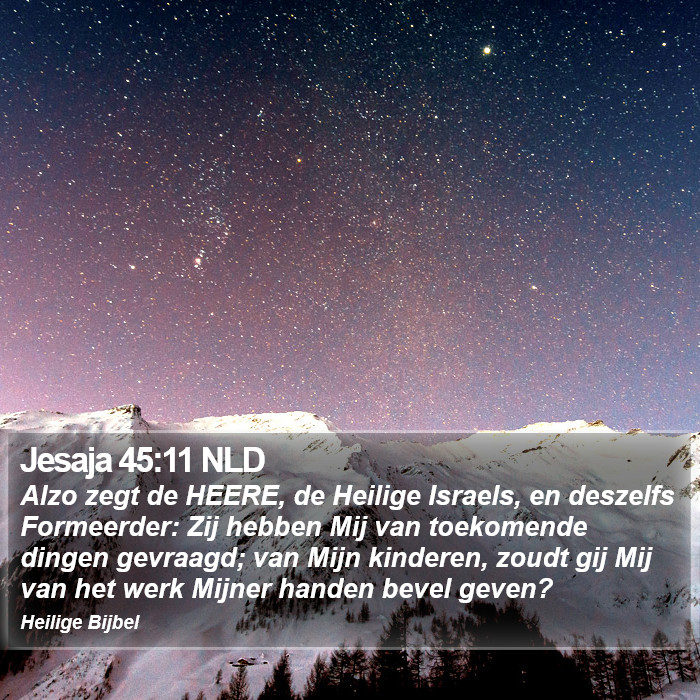 Jesaja 45:11 NLD Bible Study