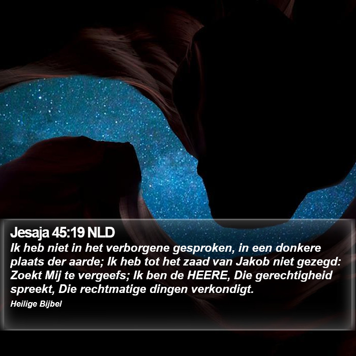 Jesaja 45:19 NLD Bible Study