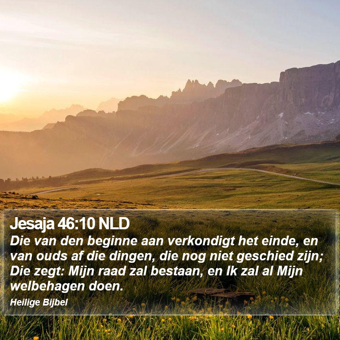 Jesaja 46:10 NLD Bible Study