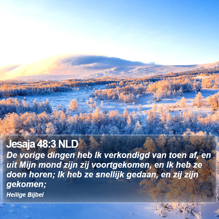 Jesaja 48:3 NLD Bible Study