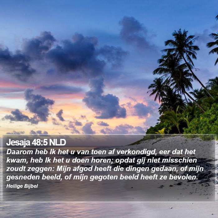 Jesaja 48:5 NLD Bible Study