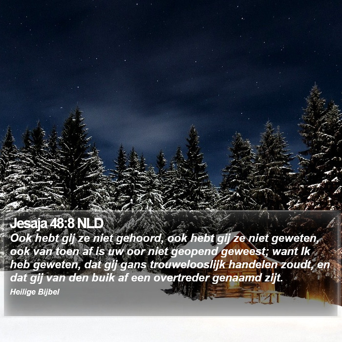 Jesaja 48:8 NLD Bible Study