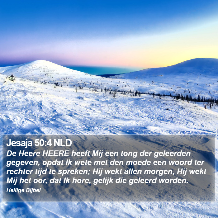Jesaja 50:4 NLD Bible Study