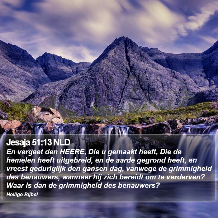 Jesaja 51:13 NLD Bible Study
