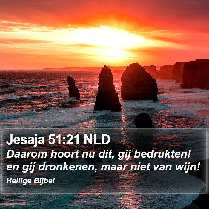 Jesaja 51:21 NLD Bible Study