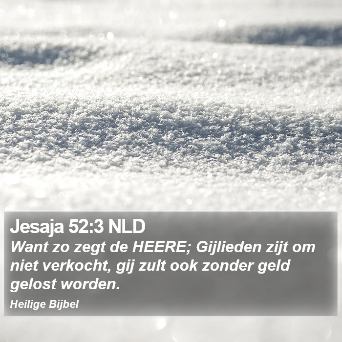 Jesaja 52:3 NLD Bible Study