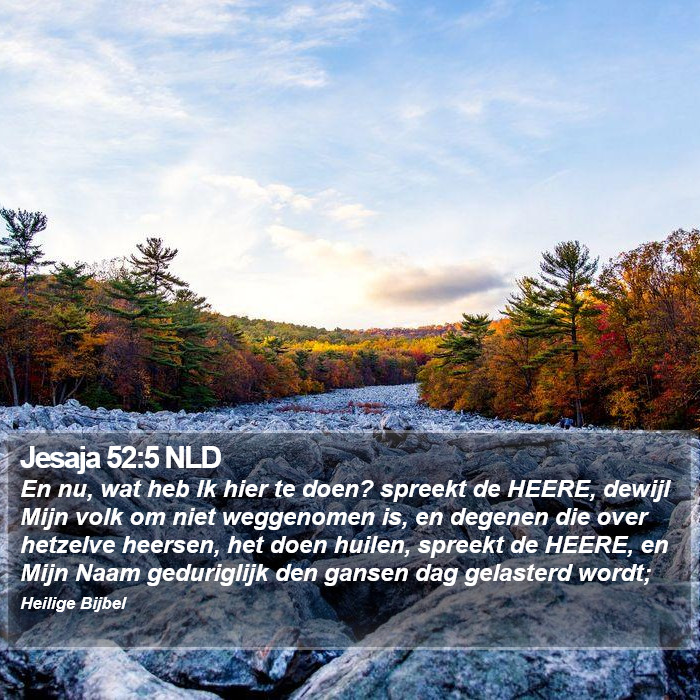 Jesaja 52:5 NLD Bible Study