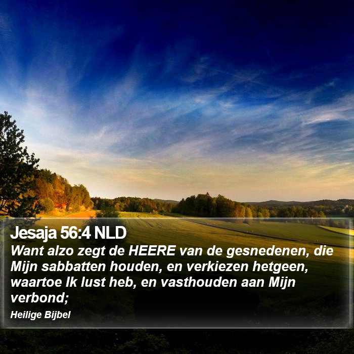 Jesaja 56:4 NLD Bible Study