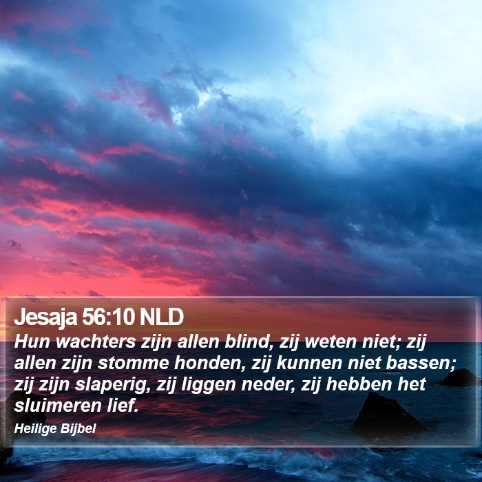 Jesaja 56:10 NLD Bible Study