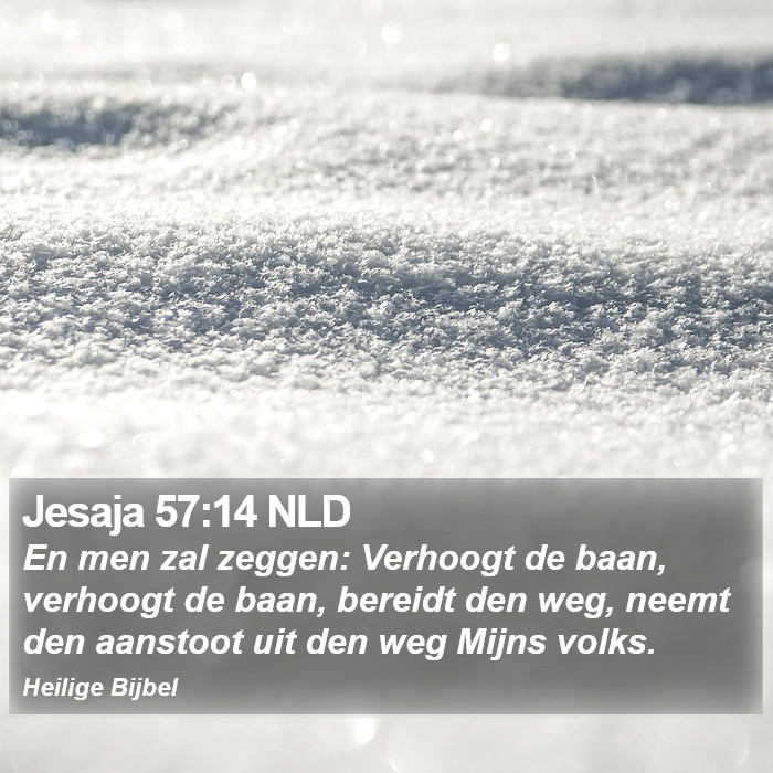 Jesaja 57:14 NLD Bible Study