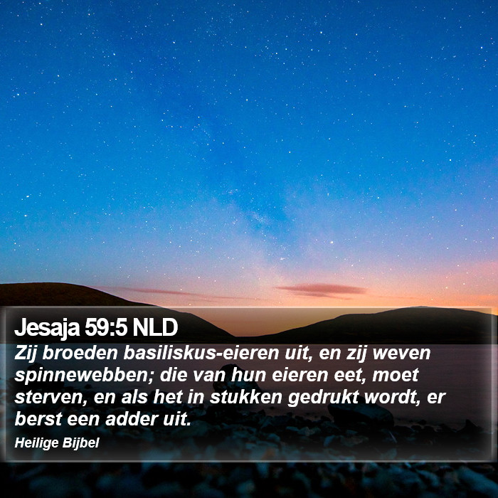 Jesaja 59:5 NLD Bible Study