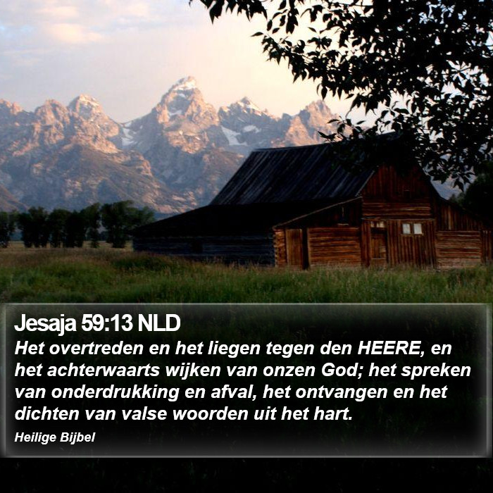 Jesaja 59:13 NLD Bible Study