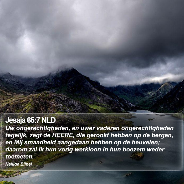 Jesaja 65:7 NLD Bible Study