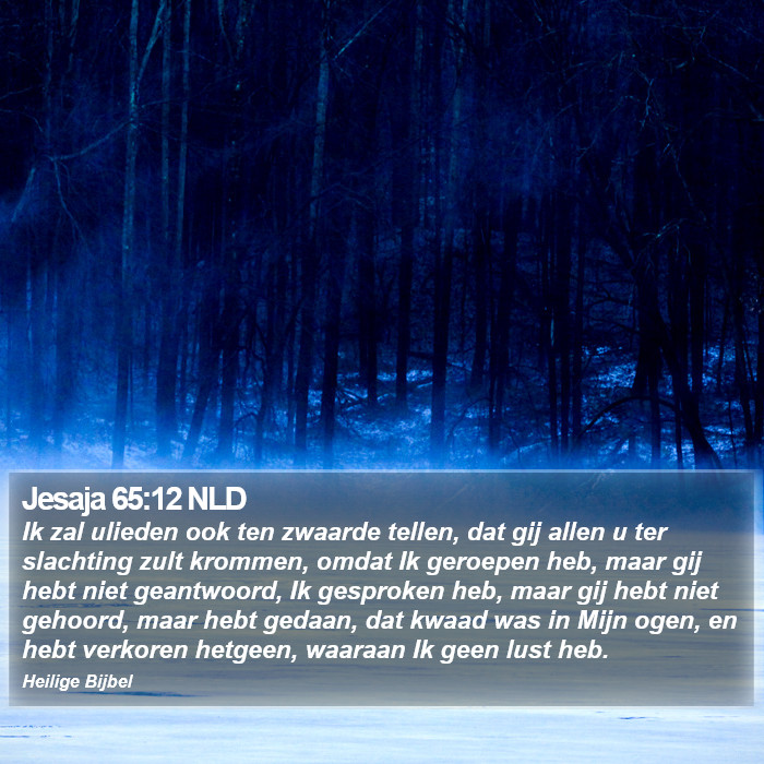 Jesaja 65:12 NLD Bible Study
