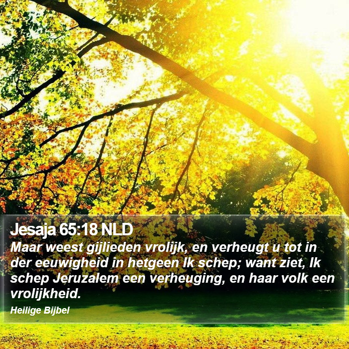 Jesaja 65:18 NLD Bible Study