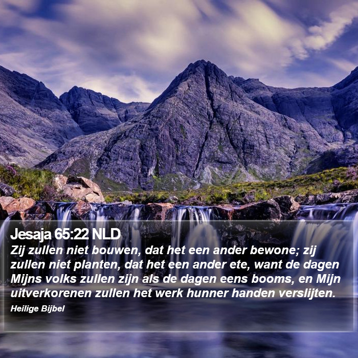 Jesaja 65:22 NLD Bible Study
