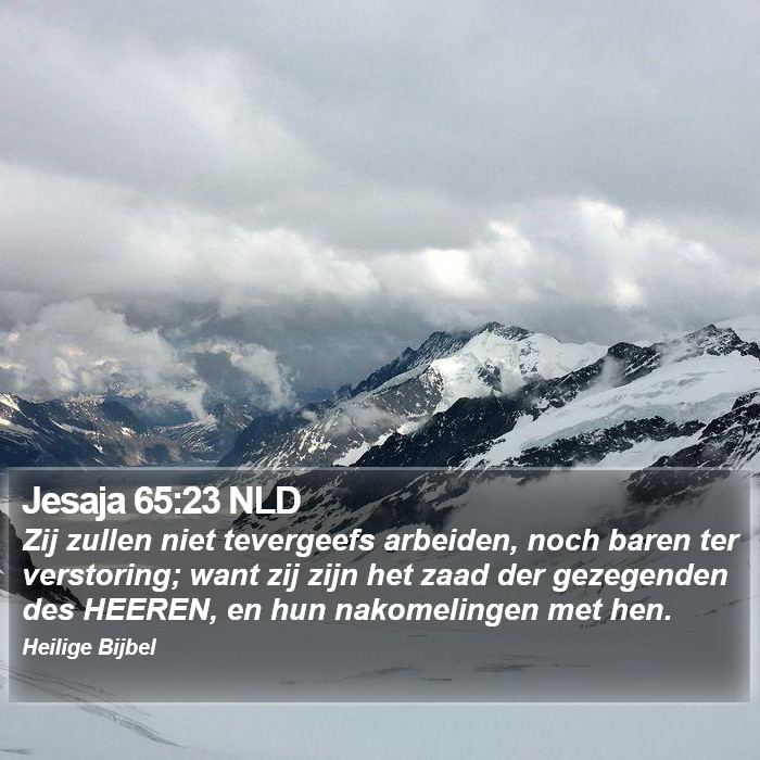 Jesaja 65:23 NLD Bible Study