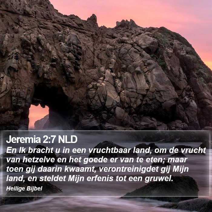 Jeremia 2:7 NLD Bible Study
