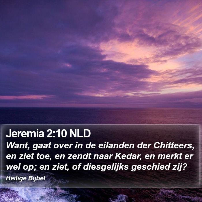 Jeremia 2:10 NLD Bible Study