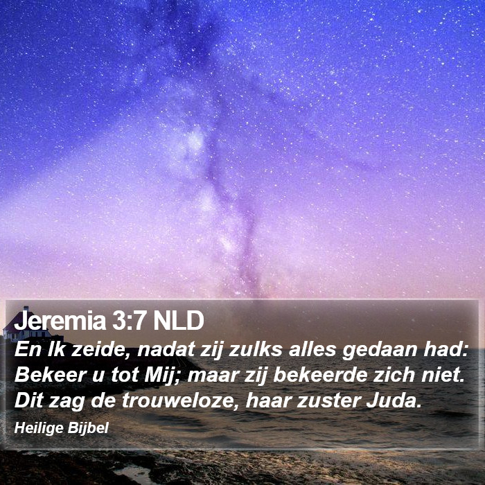 Jeremia 3:7 NLD Bible Study