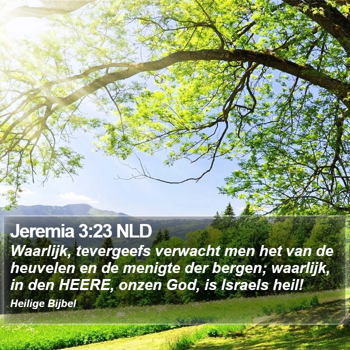 Jeremia 3:23 NLD Bible Study