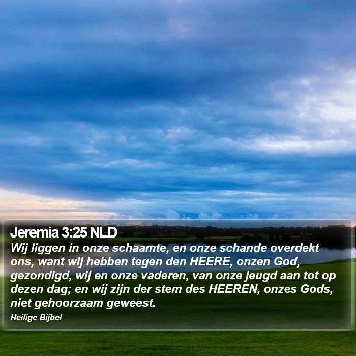 Jeremia 3:25 NLD Bible Study