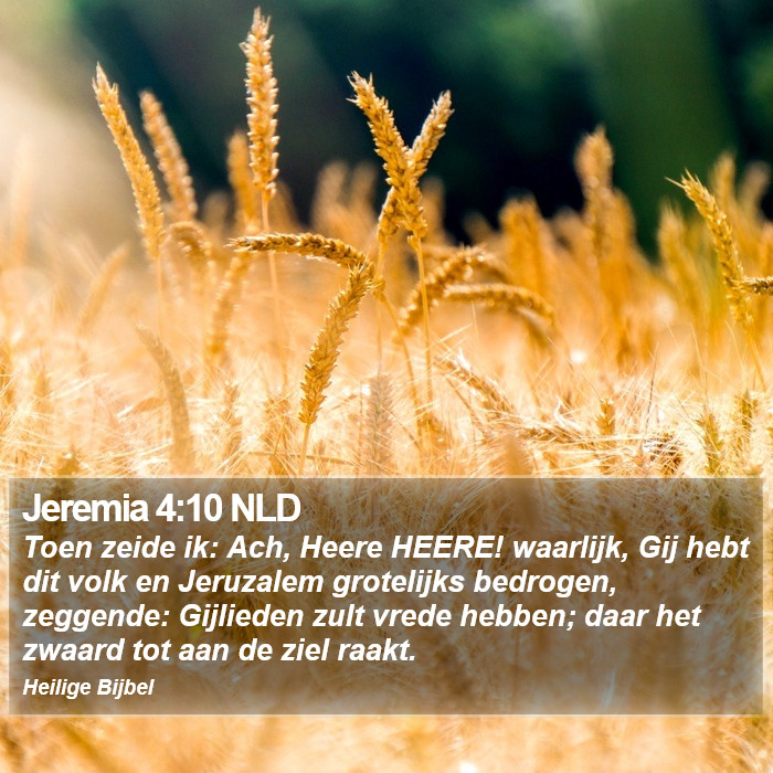 Jeremia 4:10 NLD Bible Study