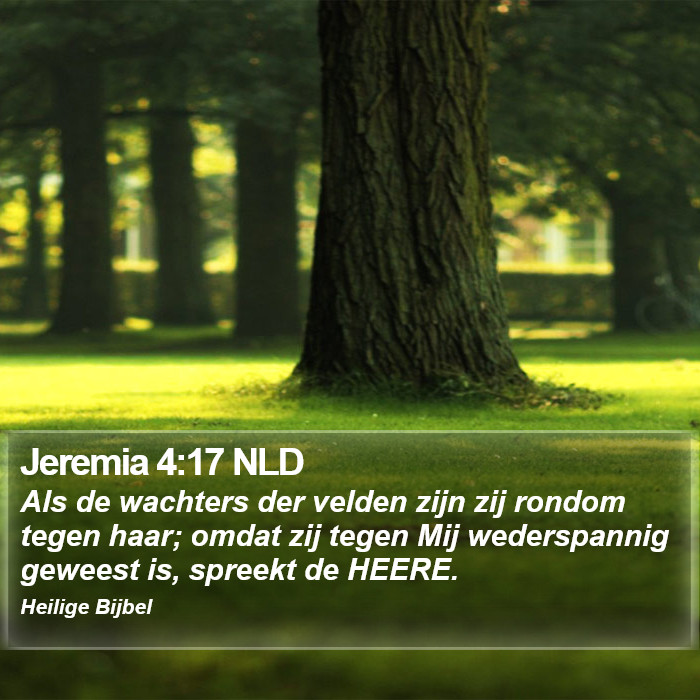 Jeremia 4:17 NLD Bible Study