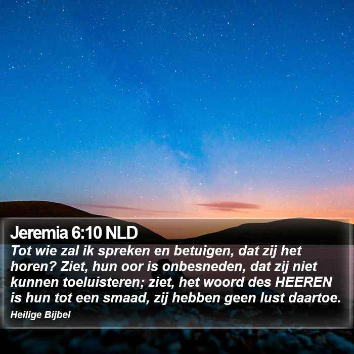 Jeremia 6:10 NLD Bible Study