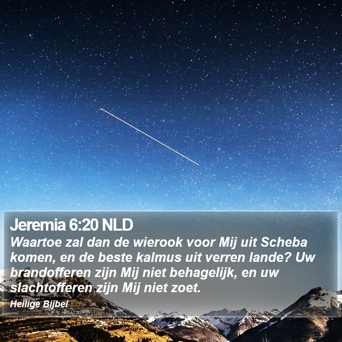 Jeremia 6:20 NLD Bible Study