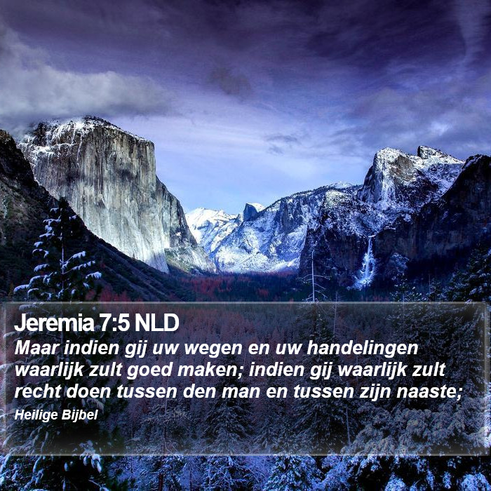 Jeremia 7:5 NLD Bible Study