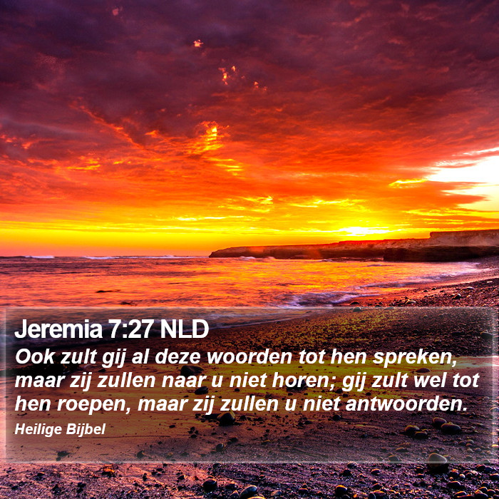 Jeremia 7:27 NLD Bible Study
