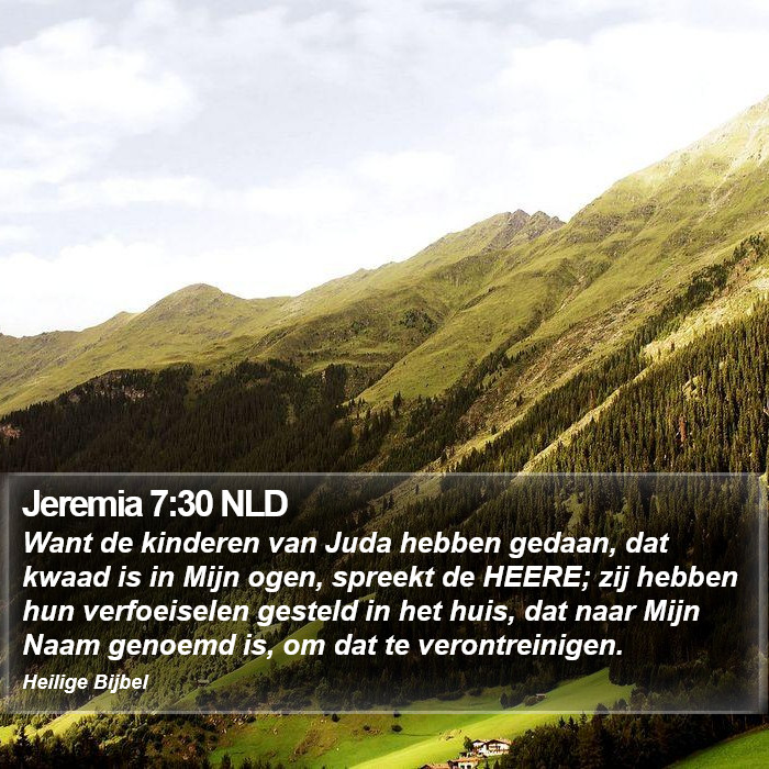 Jeremia 7:30 NLD Bible Study