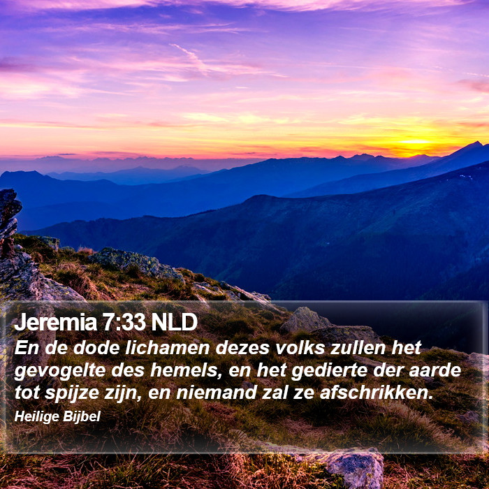 Jeremia 7:33 NLD Bible Study