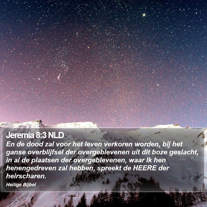 Jeremia 8:3 NLD Bible Study