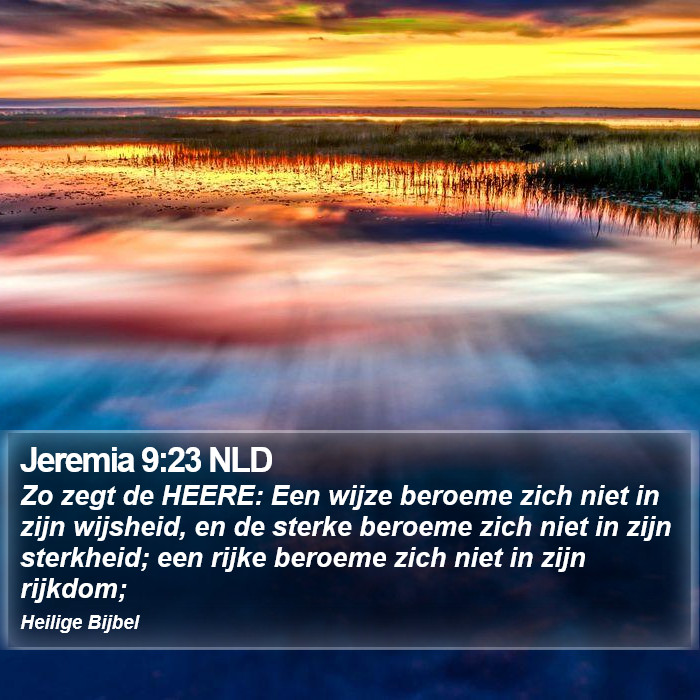 Jeremia 9:23 NLD Bible Study