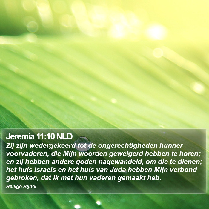 Jeremia 11:10 NLD Bible Study