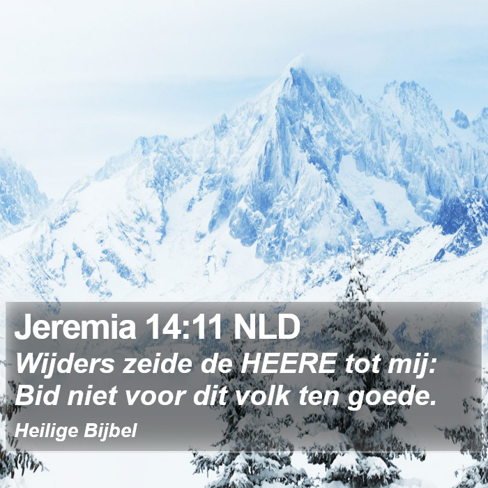 Jeremia 14:11 NLD Bible Study