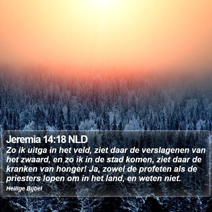 Jeremia 14:18 NLD Bible Study