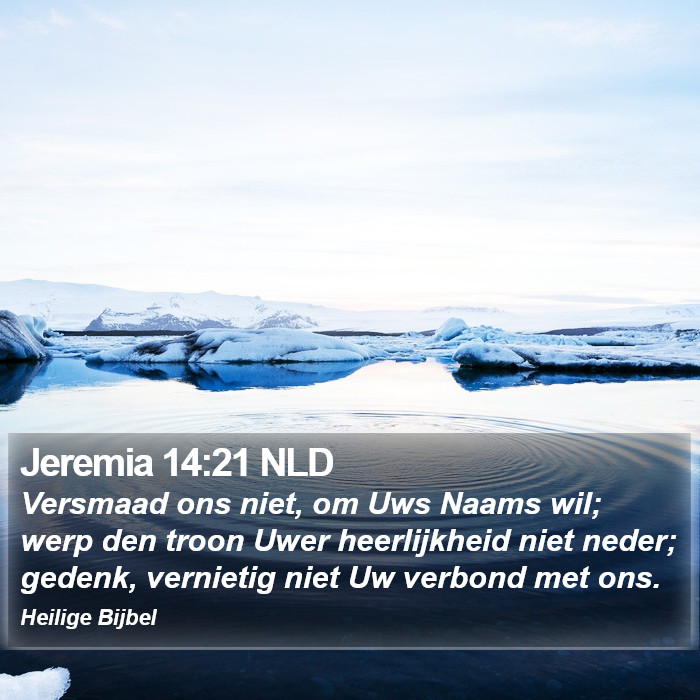 Jeremia 14:21 NLD Bible Study