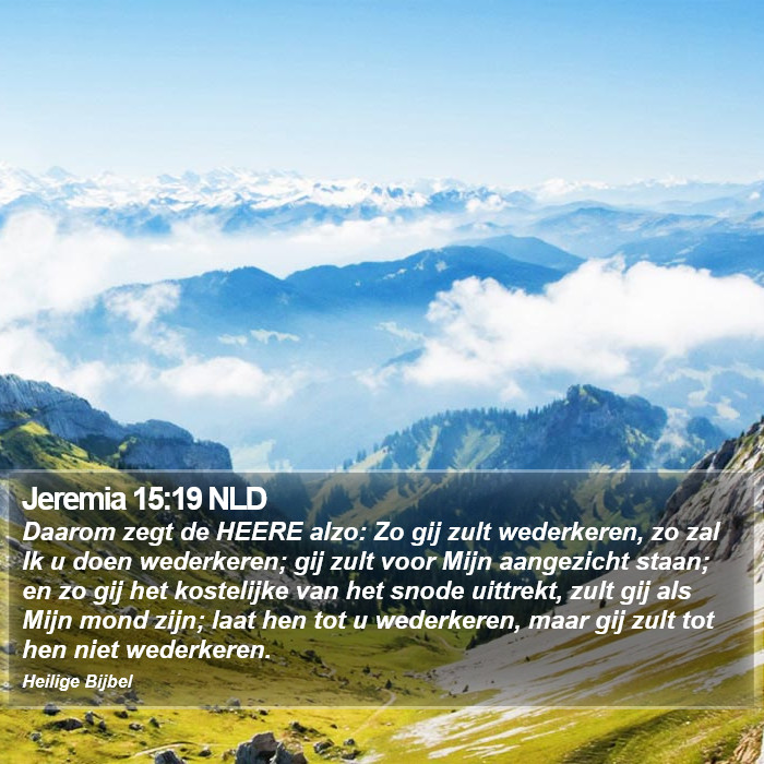 Jeremia 15:19 NLD Bible Study