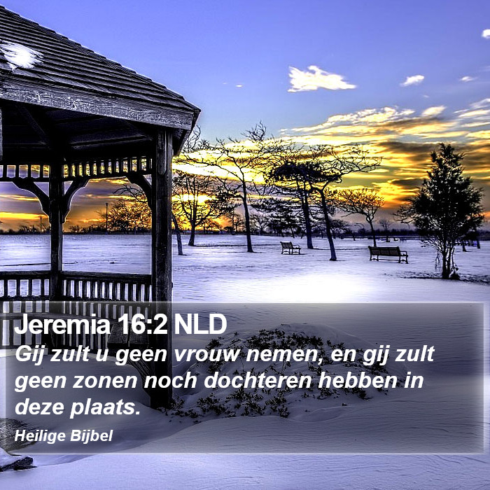 Jeremia 16:2 NLD Bible Study