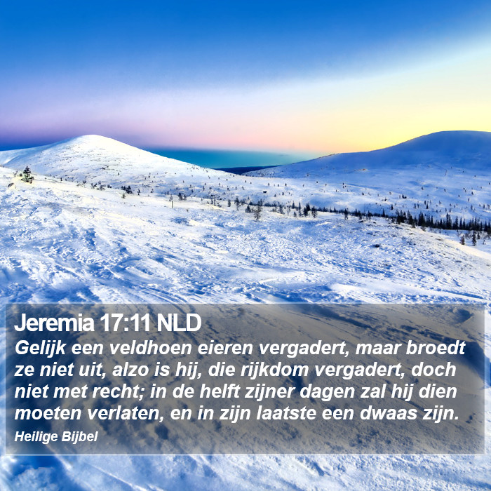 Jeremia 17:11 NLD Bible Study