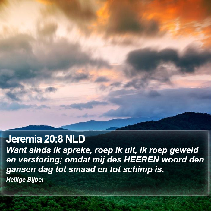 Jeremia 20:8 NLD Bible Study