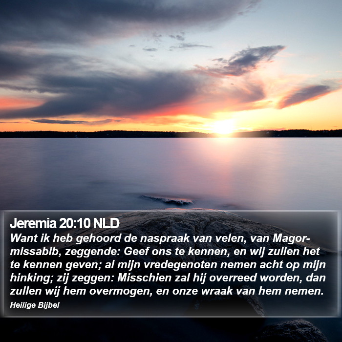 Jeremia 20:10 NLD Bible Study